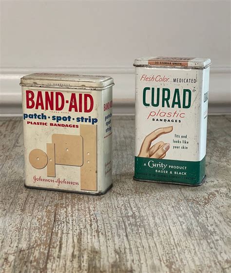 vintage metal band aids